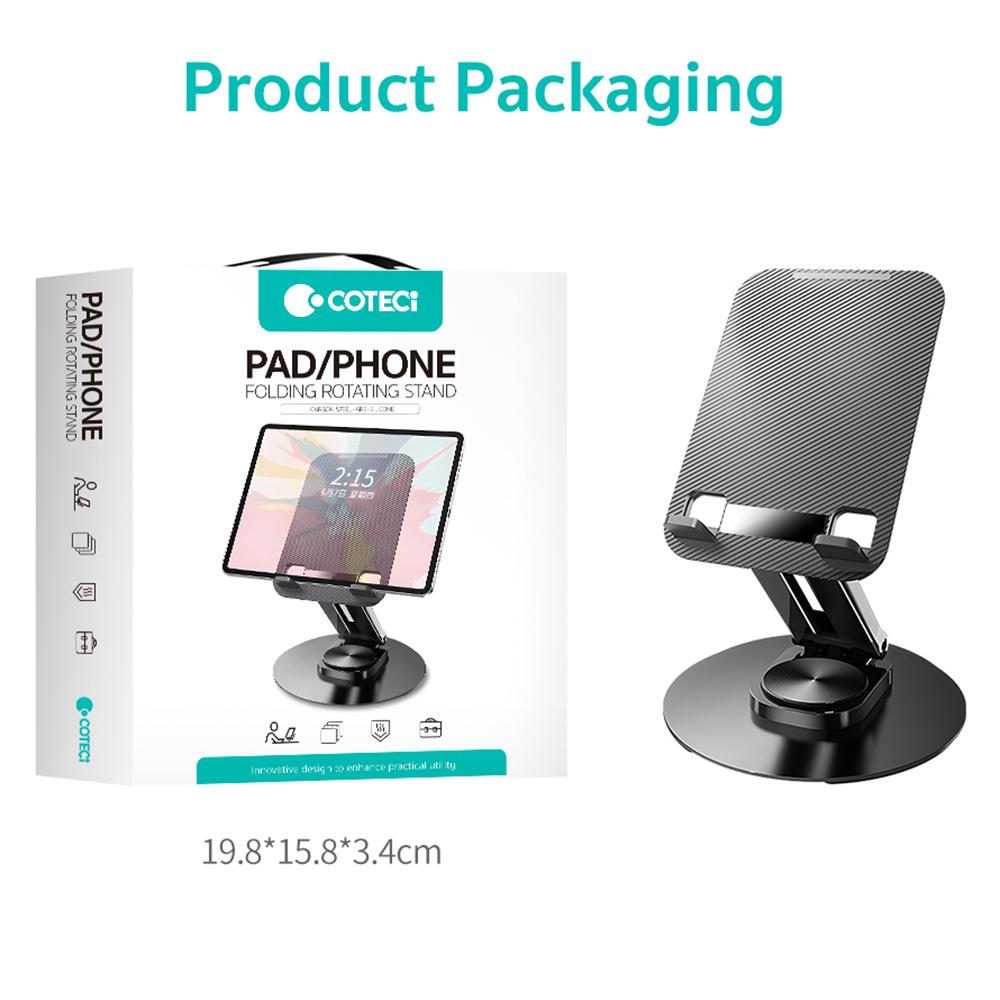 COTECI BS-012 Tablet Telescopic Rotating Bracket Adjustable Angle Laptop Stand with Anti Slip Base