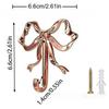 1PC Bow Hanger Brass Bow Shape Wall Hook Retro Gold Bow  Hook For Clothing Bathroom Bedroom Porch Hanging Hooks Decoration