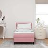 Box Spring Bed with Mattress and Headboard Pink 80 x 200 cm Velvet