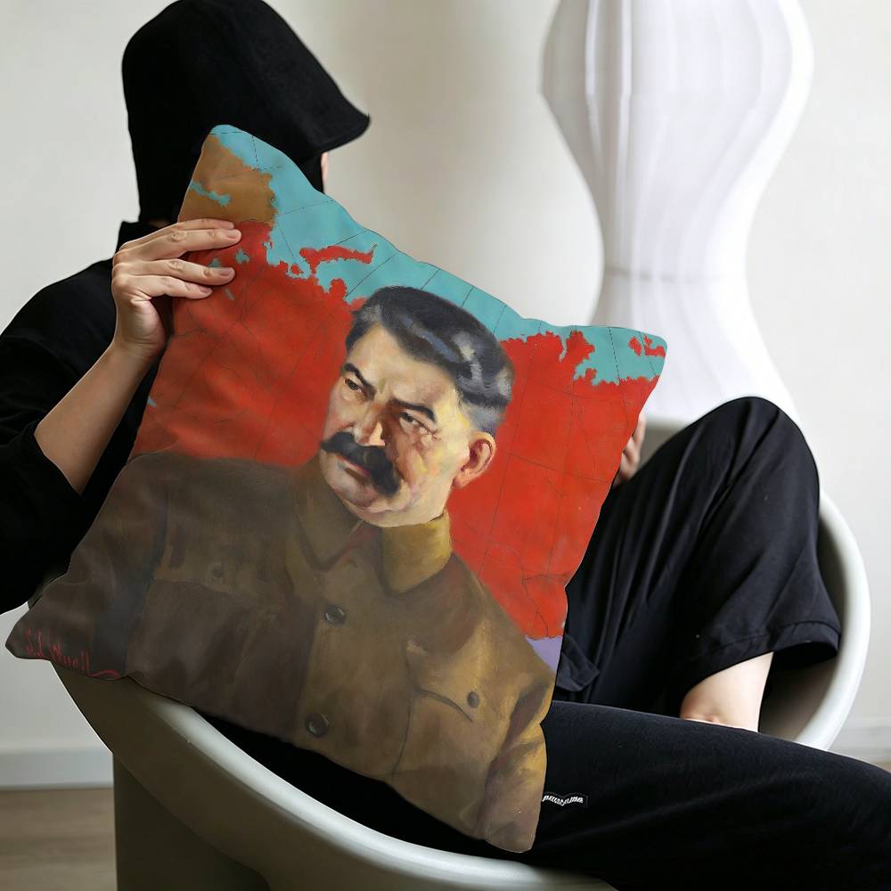 Lenin Joseph Stalin Cushion Cover Pillowcase Upholstery Sofa Throw Pillow Home Decor Pillowcas