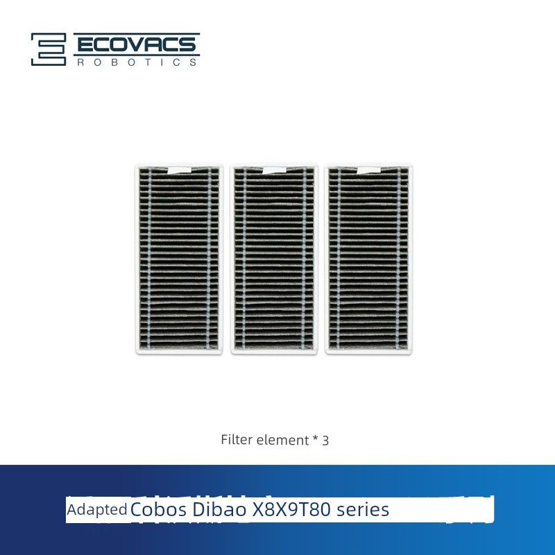Ecovacs Sweeper T80/X8Proplus/X9/X11Pro Accessories Filter Element Dust Box Filter Net Hypa Activated Carbon Filter Element*3 Pieces