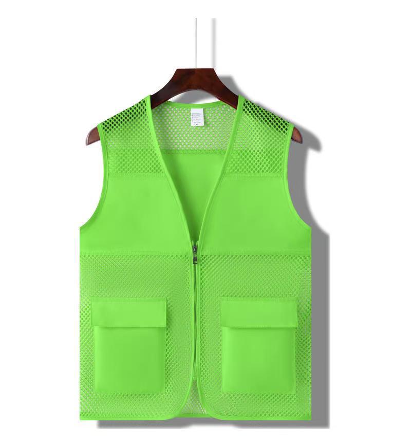 Gilet Estivo in Rete Personalizzato con Tasche - Camicia Traspirante per Attività di Volontariato