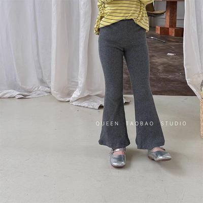 Sommer 2025 Mädchen Schlaghose mit Gummizug – Einfarbige Slim-Fit Leggings für Kinder