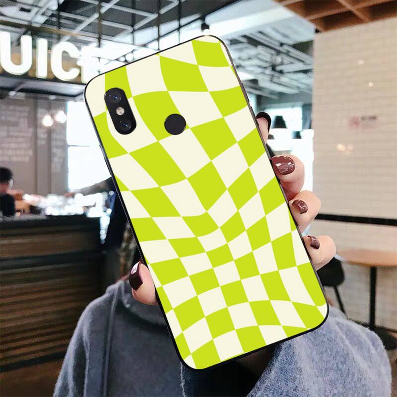 Checker Phone Case For Xiaomi Mi 5X 8 9 10 11 12 Lite Pro 10T PocoX3pro PocoM3 Note 10 Pro Lite