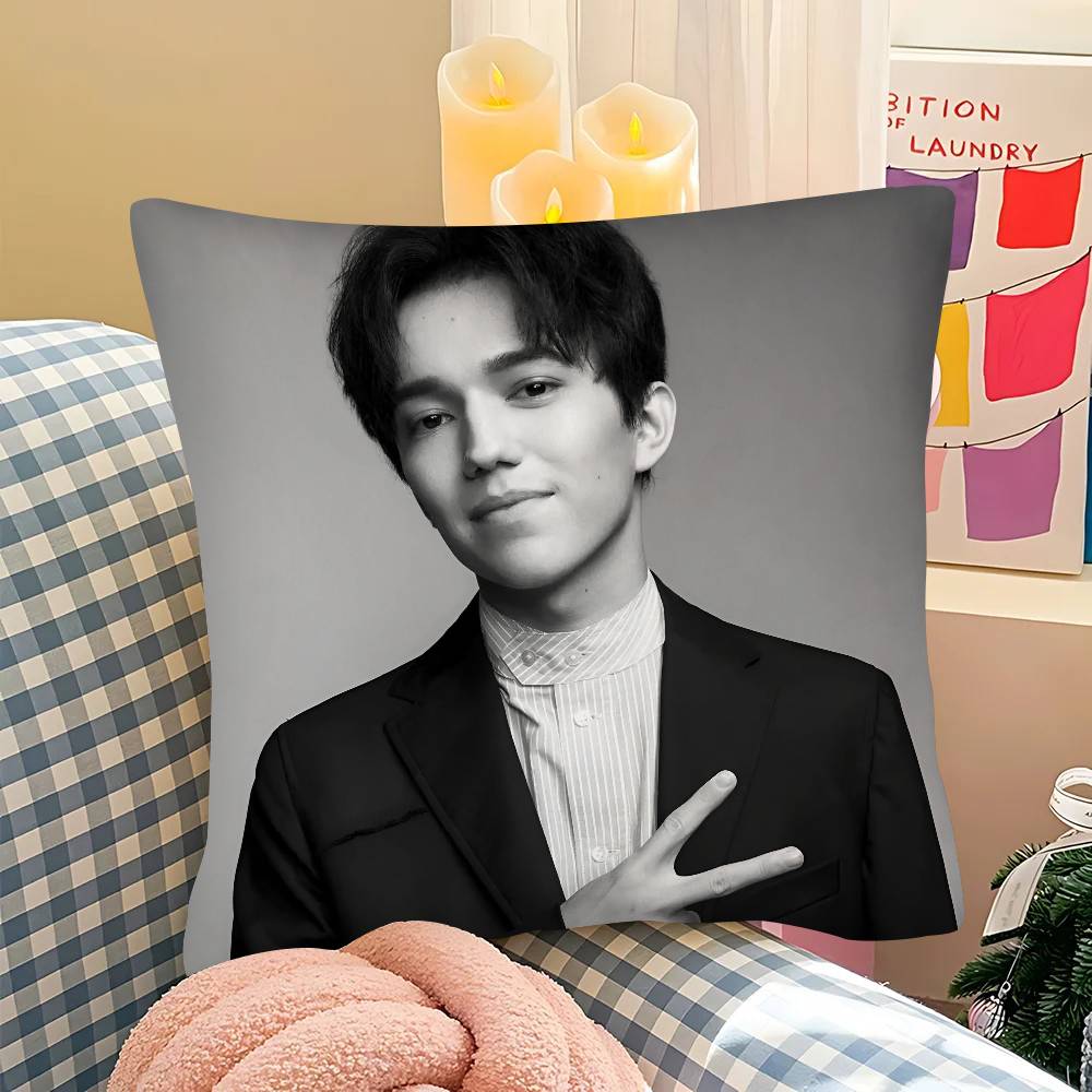 

D-Dimash K-Kudaibergen Singer Pillow Case Fashion Square Pillowcase Bedroom Sofa Room Ins Decoration Leisure Cushion Cover 16x16Inch