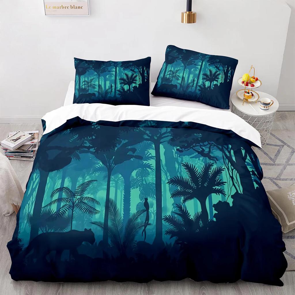 Leopard Duvet Cover King Queen Size Black Panther Bedding Set For Teens Boys Men Cheetah Quilt Cover Wild Animal Comforter Cover