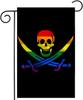 Rainbow Pirate Garden ag 12x18 inch, Jack Rackham Knife Jolly Roger Skull and Crossbones ags, Sturdy Double Stitched and WZZ