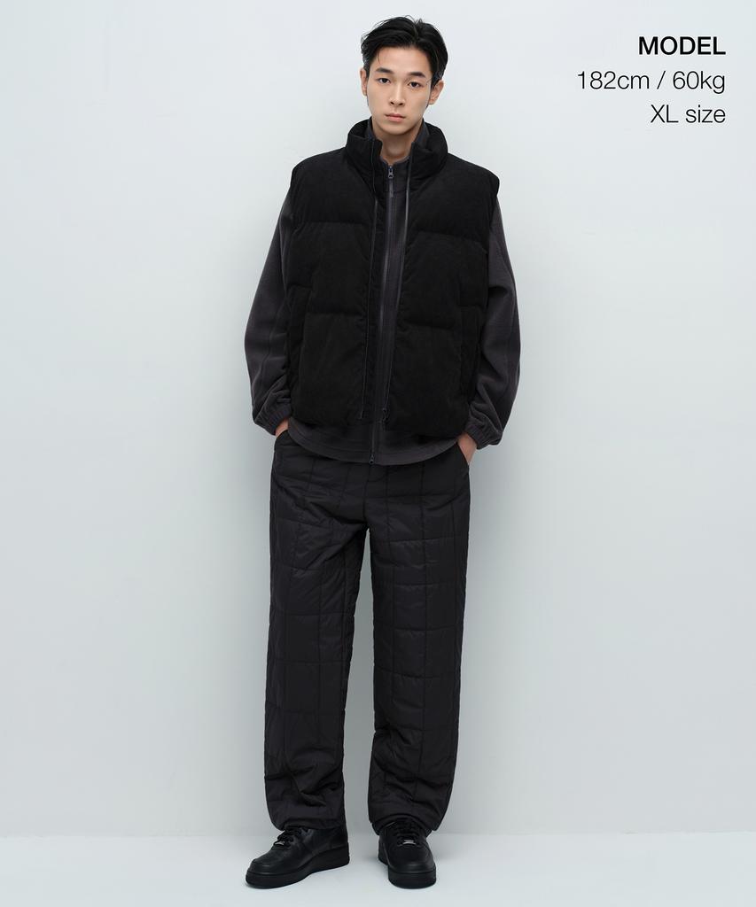 Musinsa Standard Daily Puffer Corduroy Padded Vest [Black]