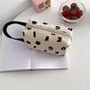 Simple Beige Letters Cosmetic Bag Fashion Handbag Travel Portable Toiletry Large Capacity Mountaineering Bag Christmas Gifts