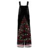 Women's Casual Jumpsuit Sleeveless Christmas Printed Cotton Jumpsuit