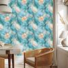 Wallpaper Ink turquoise and light gray, turquoise background 50x1000