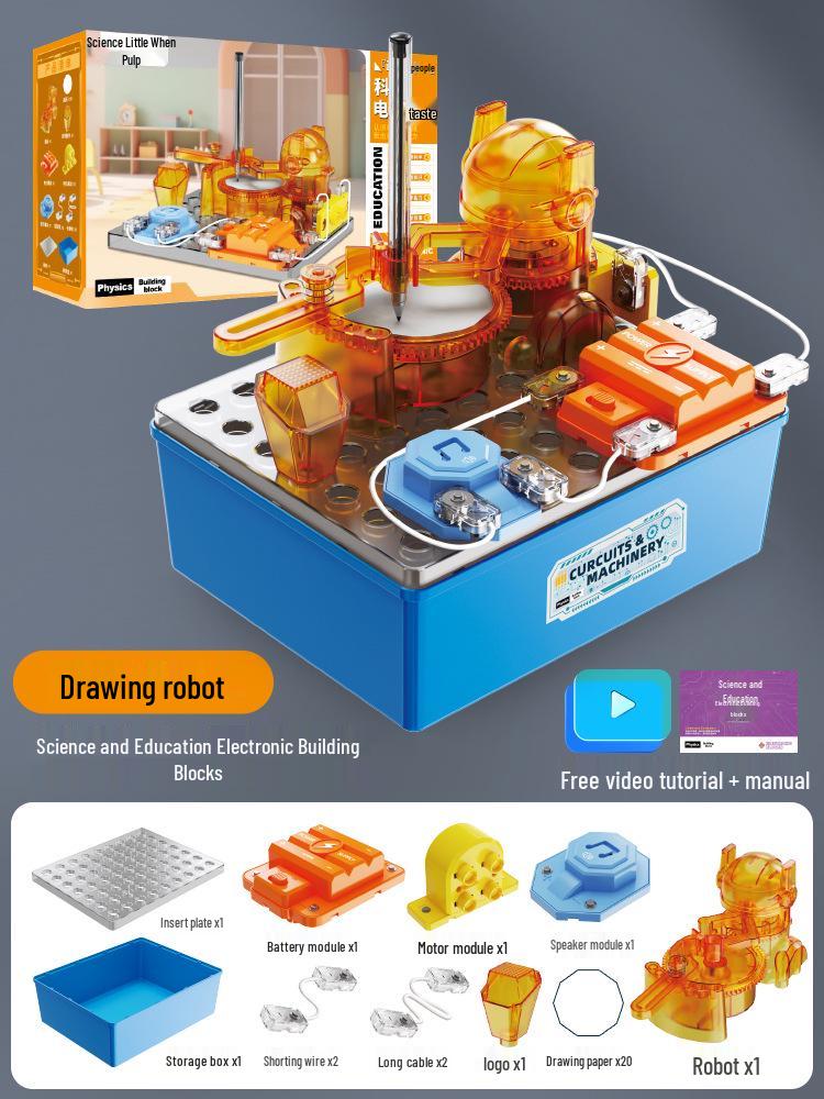 Kids' Science and Education Electronic Building Blocks Circuit Experiment Toy Set - Educational Physics Gift for Students
