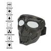 Scary Full Face Skull Mask (black) With Glasses For Hallowee