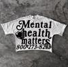 New Short Sleeve MENTAL Cotton T-Shirt Fashion Crew Neck Versatile Top