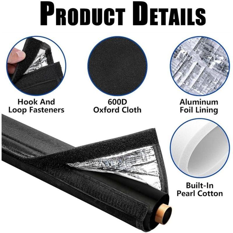 A60zfor Outdoor 2 Pack HVAC Copper Pipe Insulation Covers 3 Layers 72X10.2" Oxford AC Pipe Insulation For Outsidemay