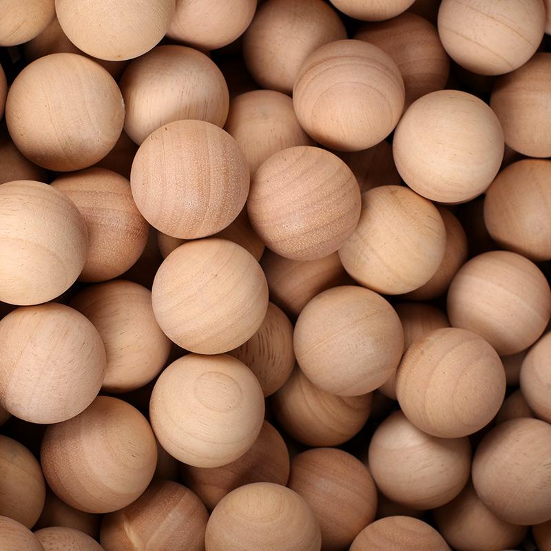 Handmade Solid Wood Round Beads for DIY Jewelry - Various Woods