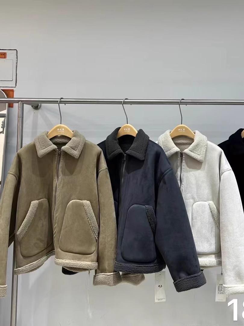 

Cozy Faux Deerskin Velvet Lamb Wool Plus Size Thickened Winter Coat One Size абрикосовий