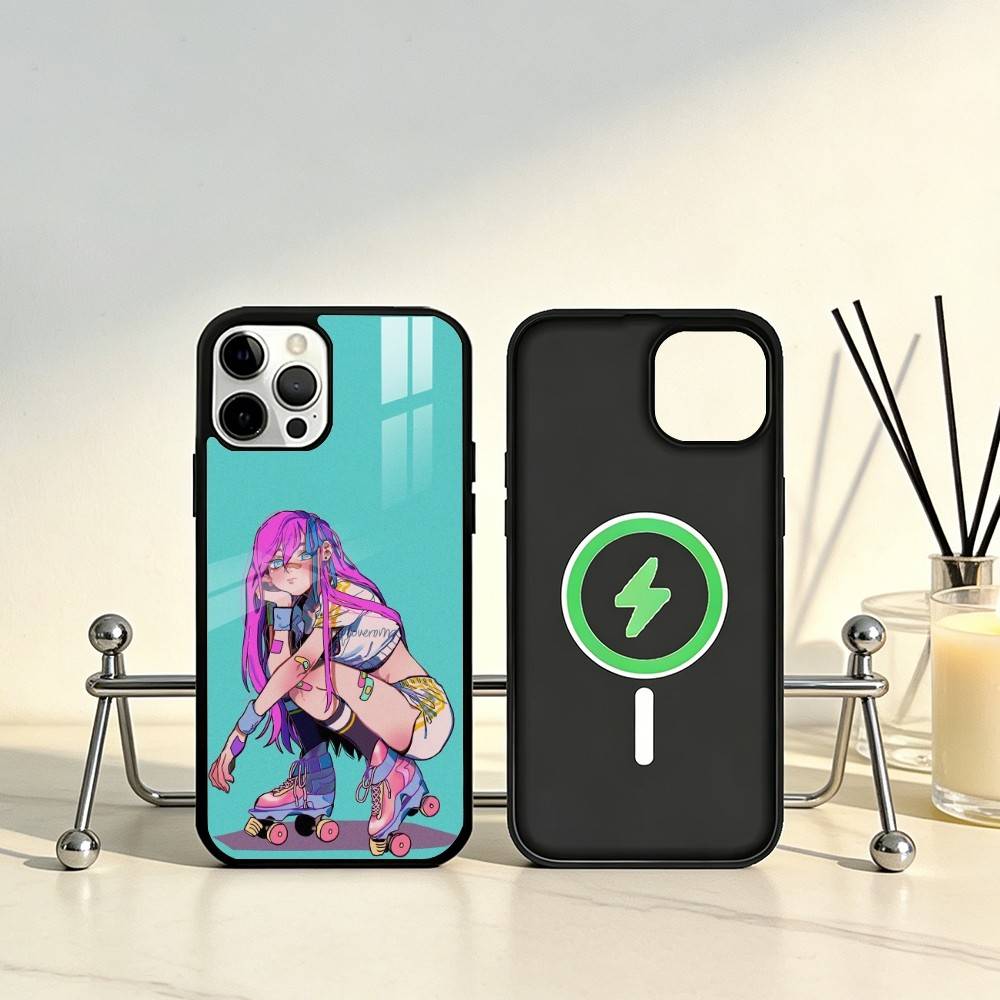 

P-Patin Phone Case For iPhone17,16,15,14,13,12,11 Plus,Pro Max Magnetic For Magsafe Wireless Charging iPhone17Air