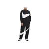 Nike Mens Black White Swoosh Woven Jacket DX0661-010