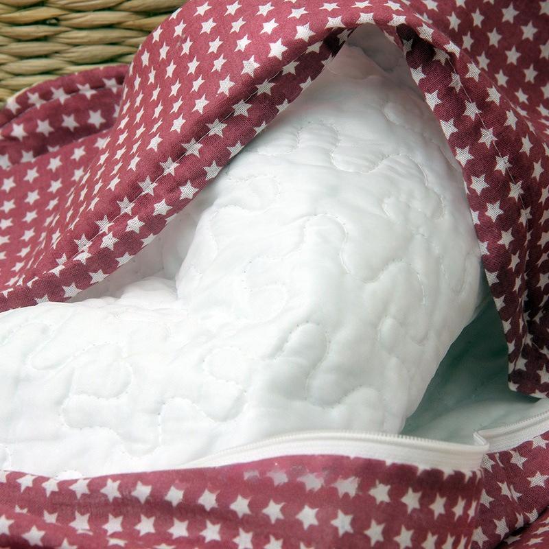 Soft and Comfortable Pillowcase Skin Friendly Breathable Fashionable Rustic Style Quilted Fabric Pillowcase Bedroom Decoration