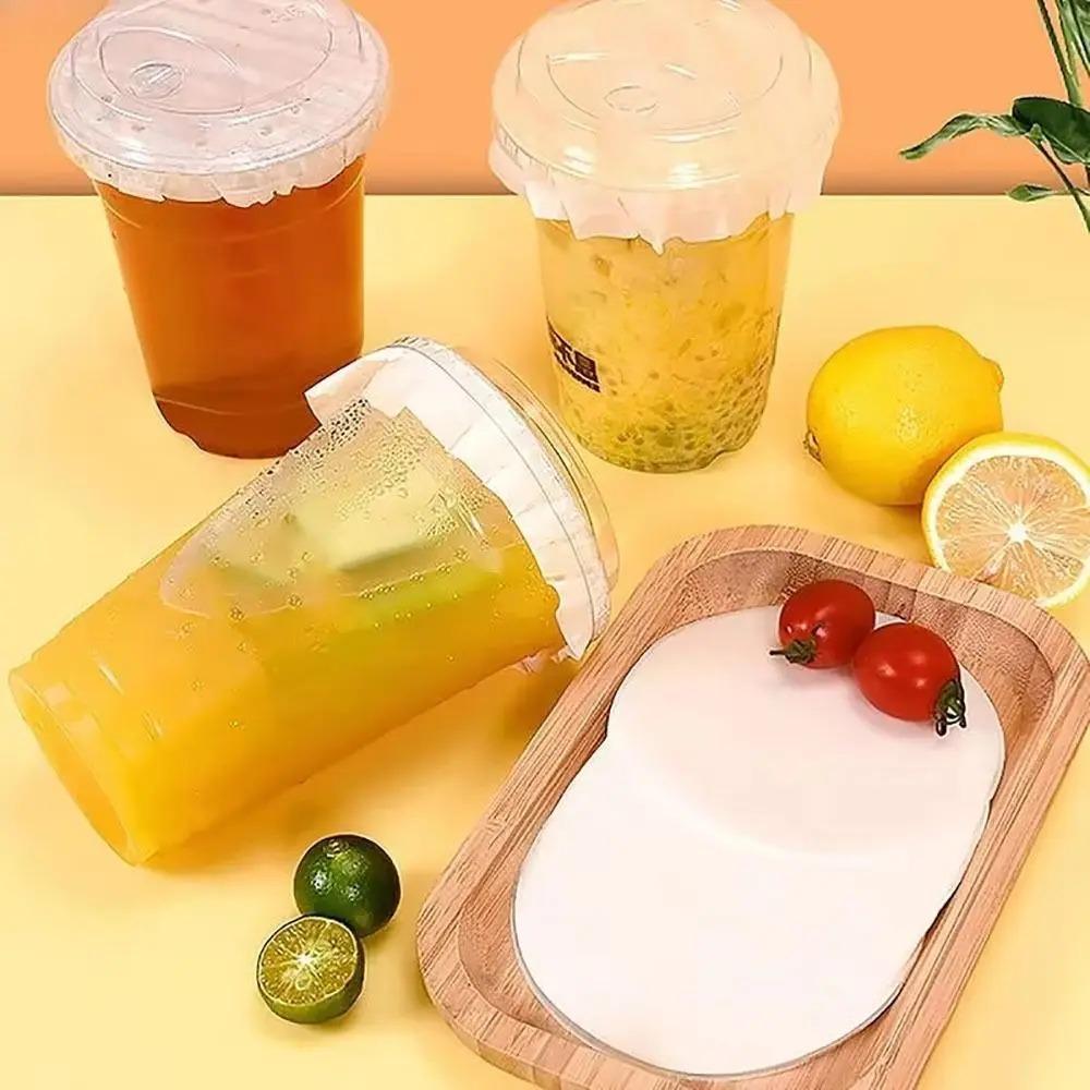 500 Pcs Splash Proof Cup Sealing Pads Paper Anti Spill Coffee Paper Lids  Takeout Packaing