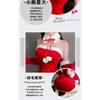 Xianyi Christmas Dress Slim Tube Top Dress Velvet Sexy Live Streaming Host Set Cosplay New Year Performance Suit S24