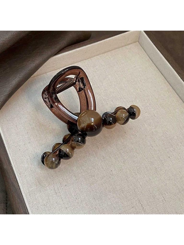 New High-Grade Ombre Beaded Hair Claw Large Back Head Hairpin For Women Updo Accessories
