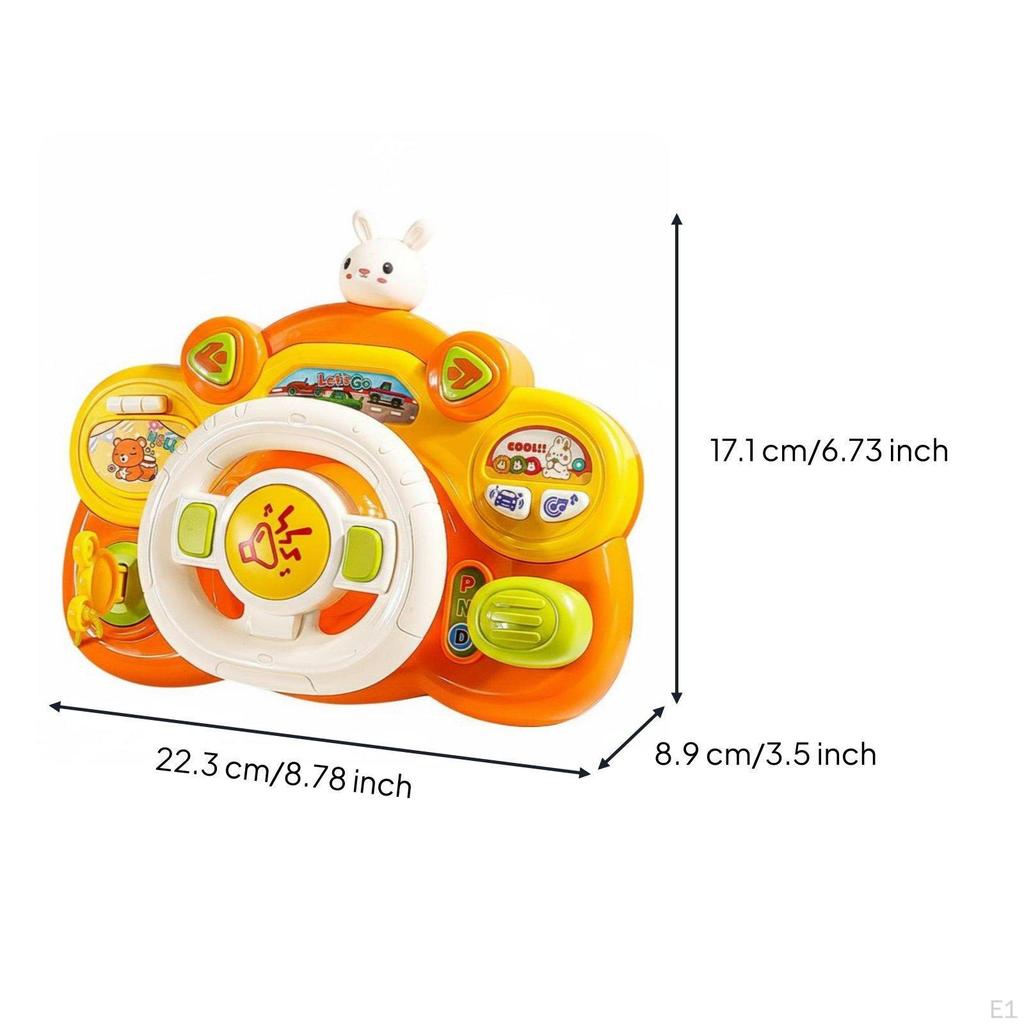 Kids Driving Simulation Toy Lights and Sounds Young Child Pretend Educational Lightup