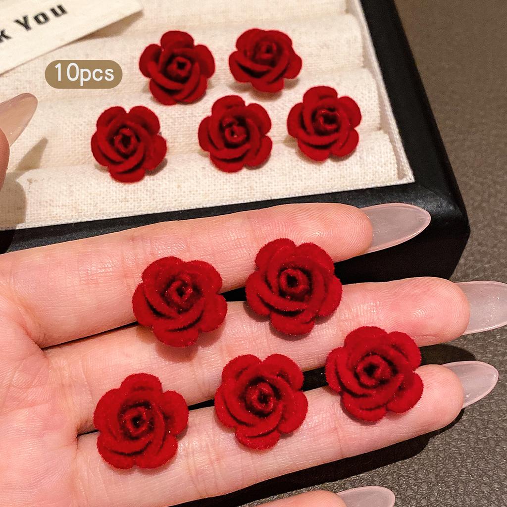 10 Rose Hair Clips Sweet and Fashionable Flower Headflowers Suitable for Daily Use Hair Accessories