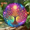Vintage Metal Wall Art Round Pendant Star Pattern Home Garden Decor