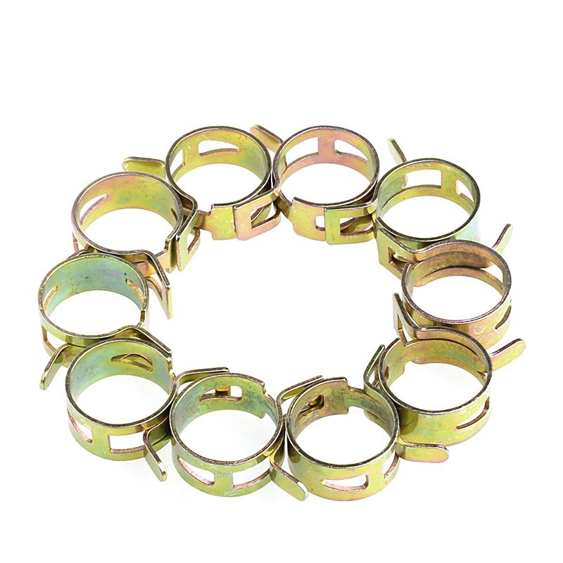 10Pcs 4mm-25mm for choose Fuel Spring Clip Vacuum Silicon Hose Clamp Autos Autos Spring Clip Fuel Oil Water Hose Pipe Tube Clamp