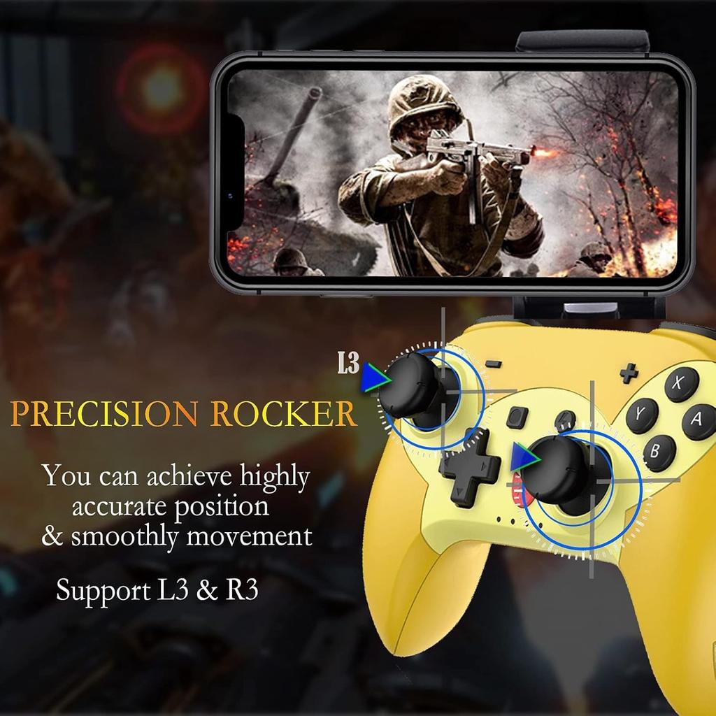 Gamecontroller für iPhone, iPad, Switch, Direktspiel, Bluetooth-Gaming-Gamepad-Joystick, Call of Duty Mobile(KABELJAU), Impact, Asphalt 9, Real Racing 3