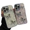 Butterfly & Heart Diamond Shell Phone Case for iPhone 17 Pro Max/15/12