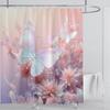 3d Beautiful Butterfly Shower Curtain Waterproof Polyester Fabric 3D Printed Curtain Bathroom Decoration with Hooks