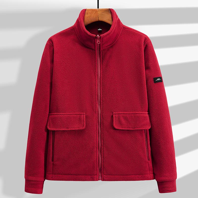 

Женское теплое флисовое пальто, повседневное однотонное пальто с воротником XL