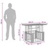 Garden Table Natural 100 x 55 x 37 cm PE Rattan and Glass
