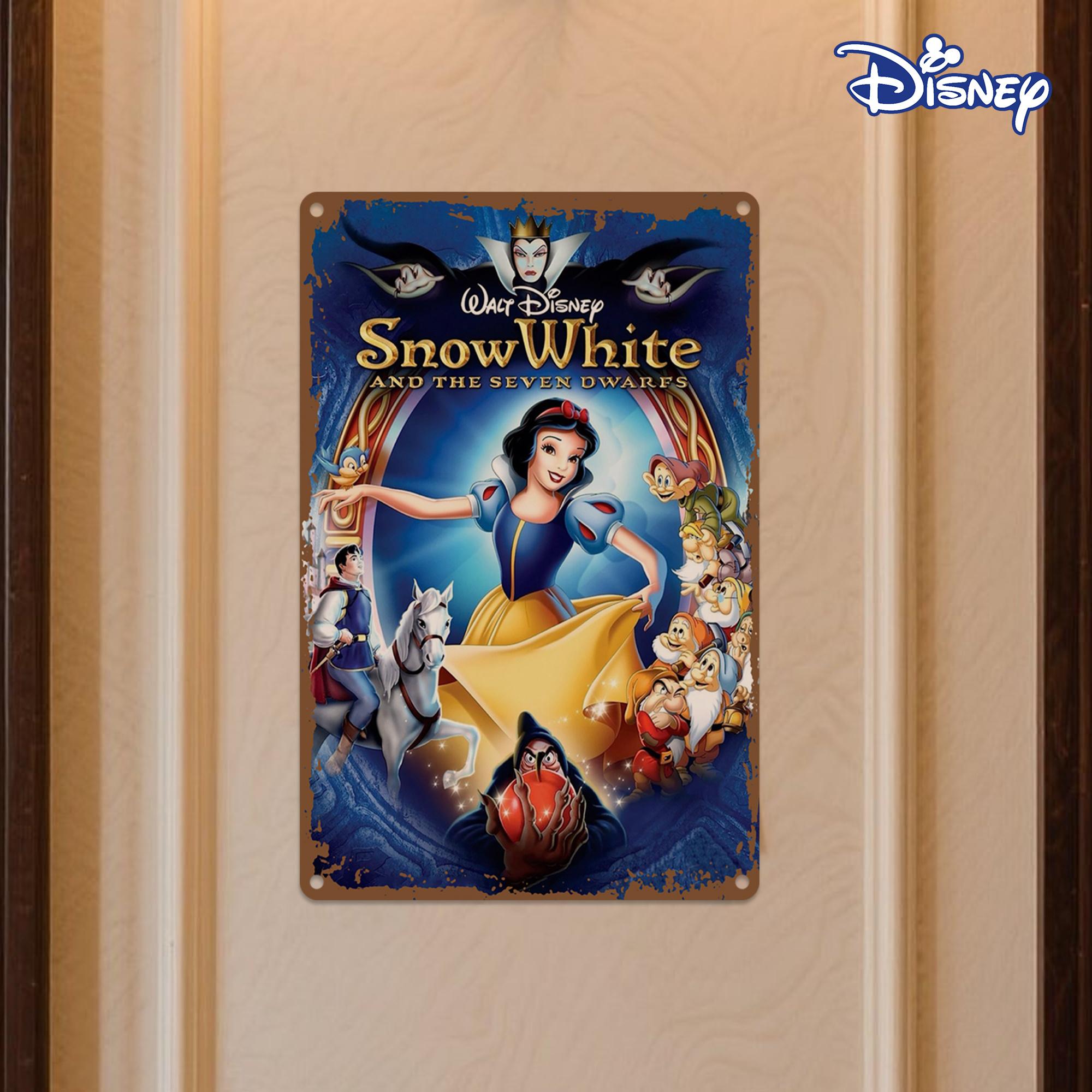 

1pc Snow White and the Seven Dwarfs Metal Tin Sign - 20.32x30.48 cm, Whimsical Wall Art with Snow White, Dwarfs, and Magical Cre 20x30cm（7.8x11.8inch）