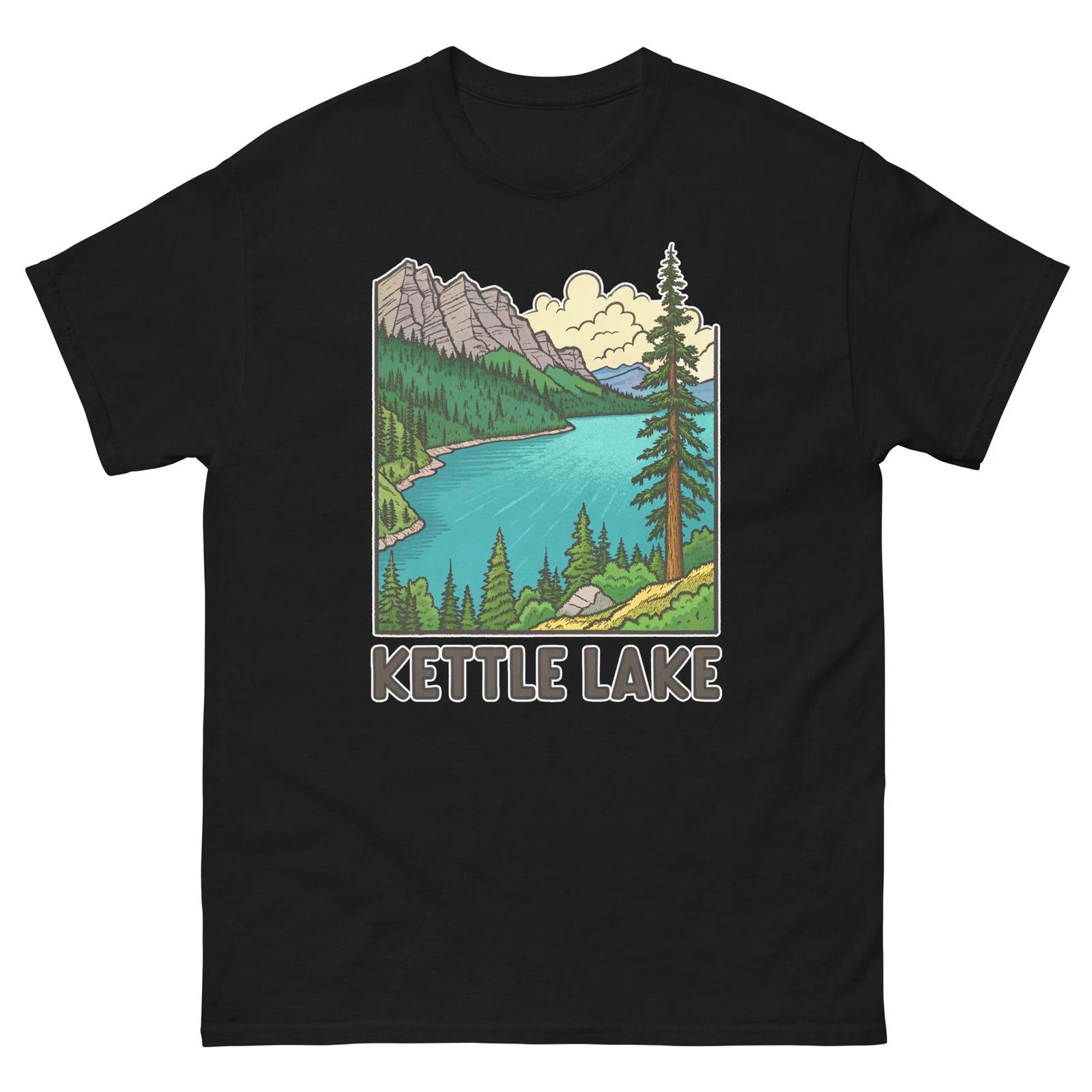 Kettle Lake Geographical Landscape Location Scenery T-Shirt XL