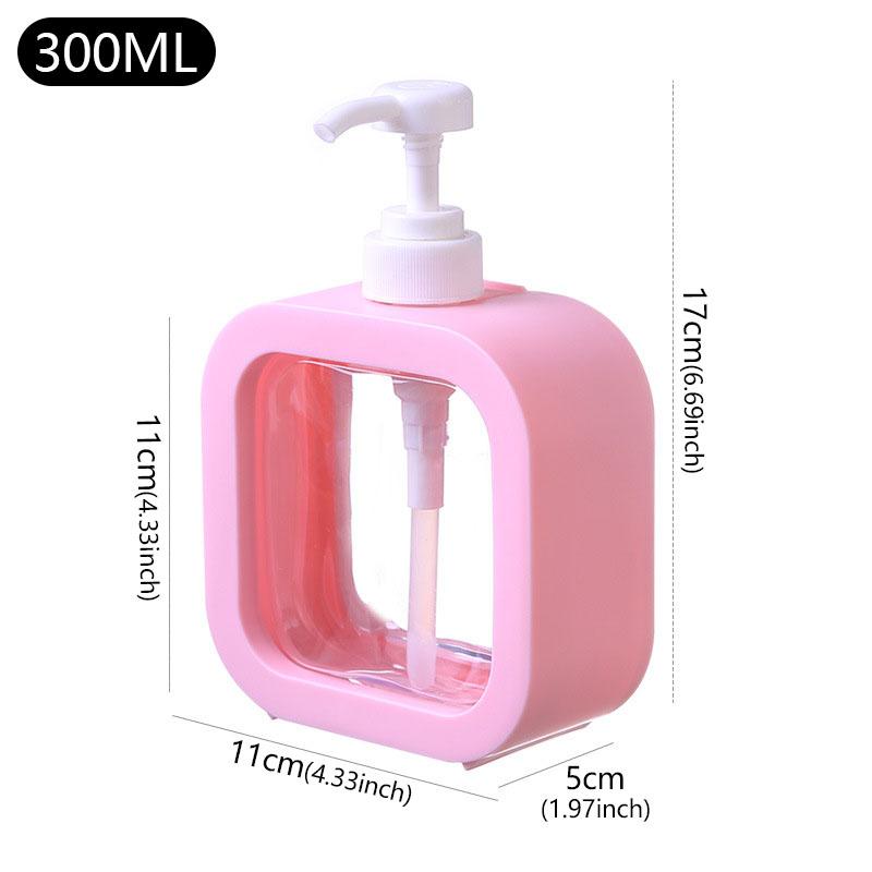 300/500ml Soap Dispenser Bathroom Kitchen Packaging Refillable Lotion Shampoo Shower Dispenser Bottle Portable Travel Bottling