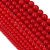 30-80pcs 4-12mm Red Natural Stone Beads Imitation Achate Stone Beads Round Loose Beads For Jewelry Making DIY Bracelet Necklace