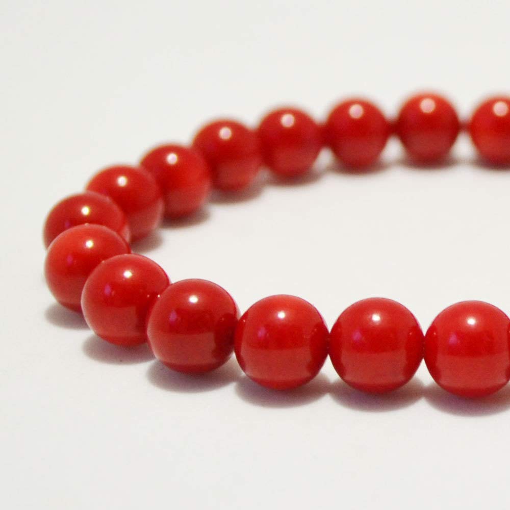 Natural Coral Red Coral 16cm [Omamori-do] Bracelet, Bracelet,