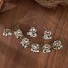 Earrings, Rings, and Necklace Set - Women's Bohemian Style Colorful Diamond-studded Tassel Jewelry Set