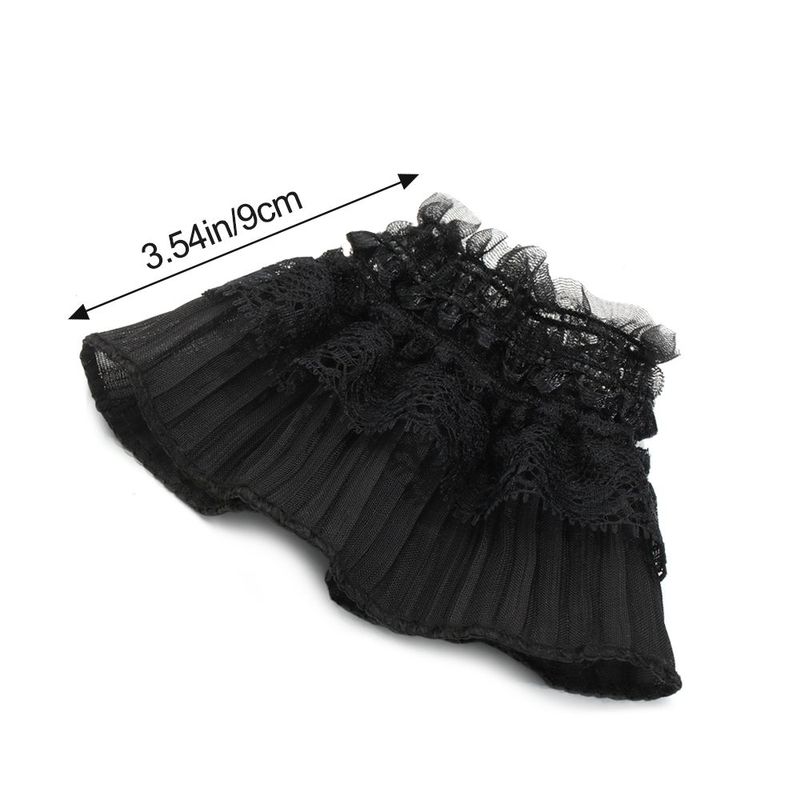 1Pair Sun Protection Arm Cover Sweater Decorative Scar Cover Lace Cuffs Fake Sleeve Detachable Sleeve Cuffs Ruffles Elbow Sleeve