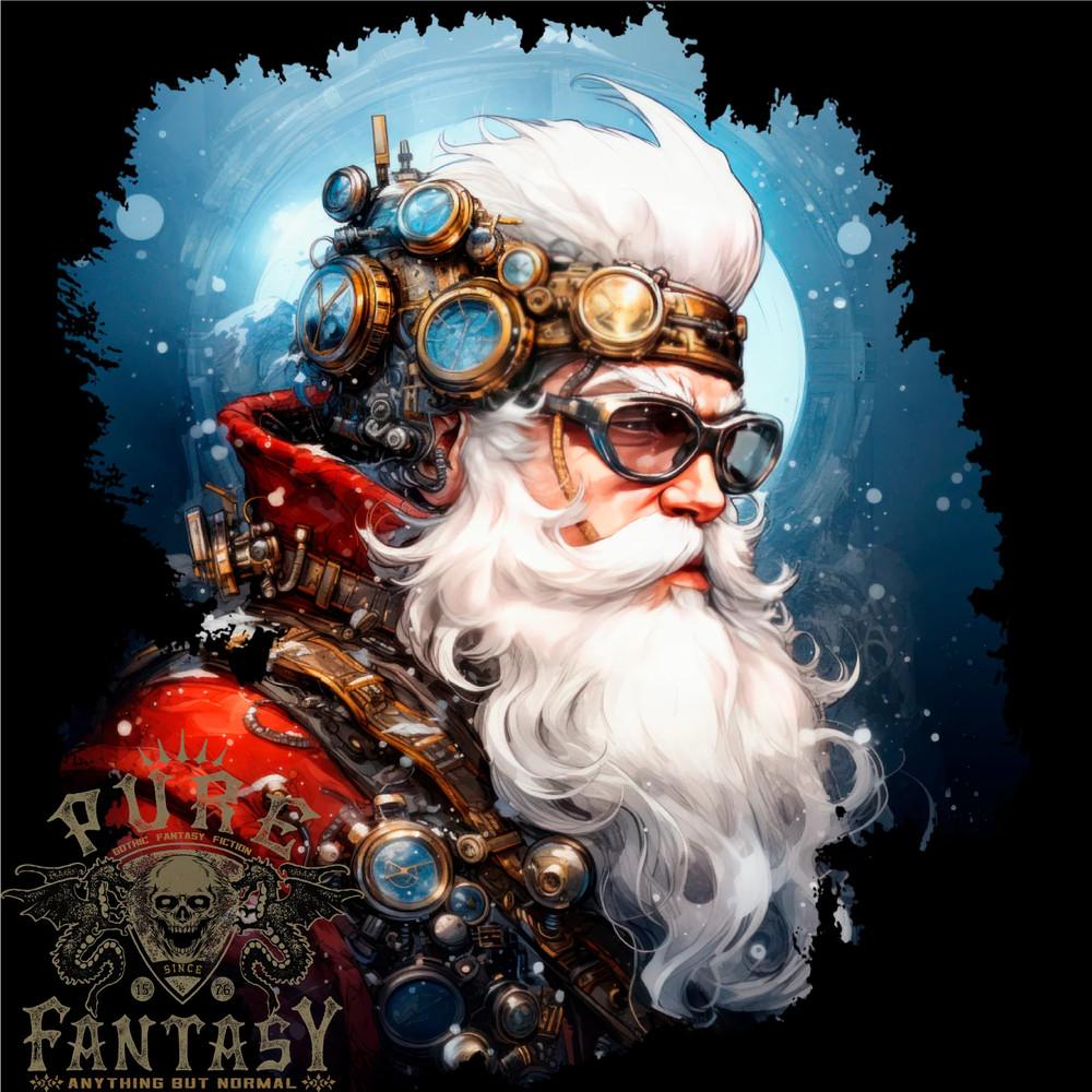 

Steampunk Santa Claus Christmas Xmas Mens T-Shirt 100% Cotton Unisex T-Shirt S