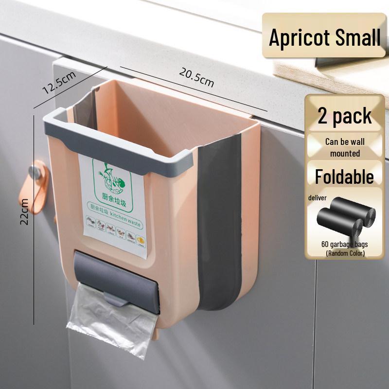 Wall-Mounted Foldable Kitchen & Bathroom Trash Bin