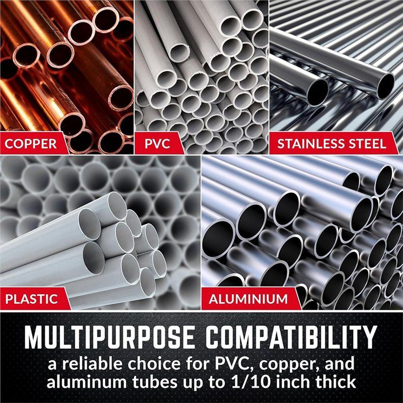 A25F-Tubing Cutter Set Diam For Copper Pipe, PVC, Plastic, Aluminum- Fast Quick-Adjust From 1/4" To 2-1/2" Outer Diameter