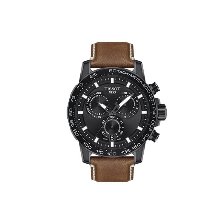 

TISSOT Daring Collection Quartz Movement 100m Water Resistance Men s Watches Watch 45.5mm Black Dial T1256173605101 Brown Strap