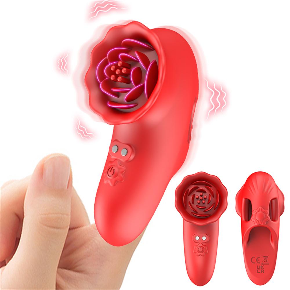 Rose Finger Vibrator for Women Nipple Massager Clitoris Stimulator Female Masturbator Sex Toys for Couples Adults Sex Pleasure