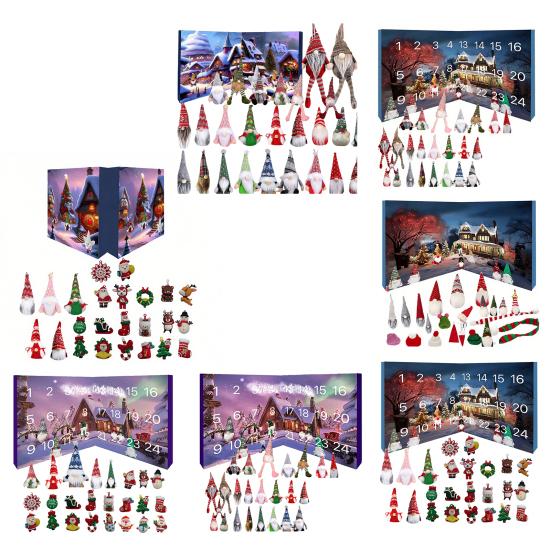 2025 Christmas Gnomes Advent Calendar 24 Days Countdown Box with Dwarf Figures Holiday Home Decoration Gifts