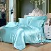 Pure Color Imitation Silk Bedding Set - Silky, Washable Four-Piece Sleep Set